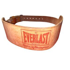 VTG Everlast Choice Of Champions Leather Weightlifting Belt L-XL 33-42 #1011